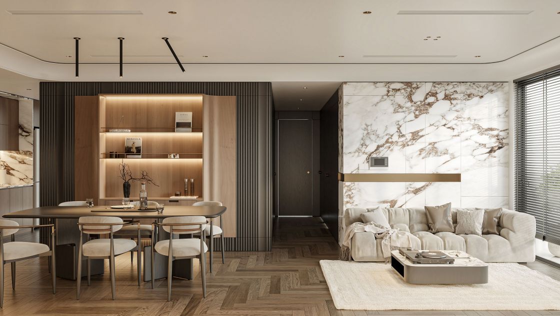 Bán căn góc 3 ngủ 2WC tầng trung hướng Đông Bắc bàn giao cao cấp The Magnolia Private Residences